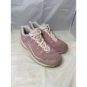 EASY SPIRIT 11M Shoes Casual Seromy Mauve Pink Suede Leather Women LaceUp